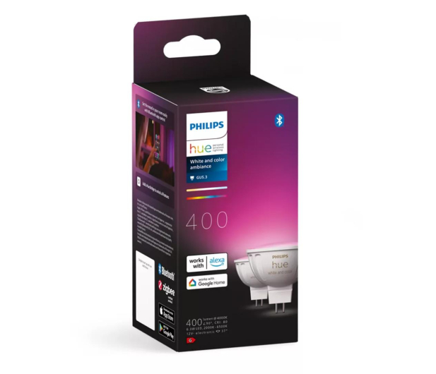 Philips Hue Hue White and color ambiance Żarowka MR16 GU5.3 400 lm 2szt. 8719514491649 - 1271556 - zdjęcie 3
